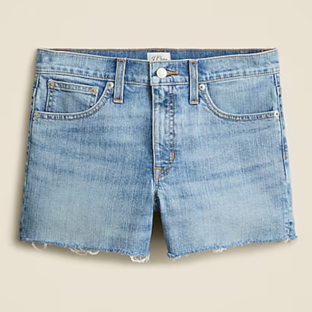 J. Crew mid-rise denim short distressed Shorts 29 EUC